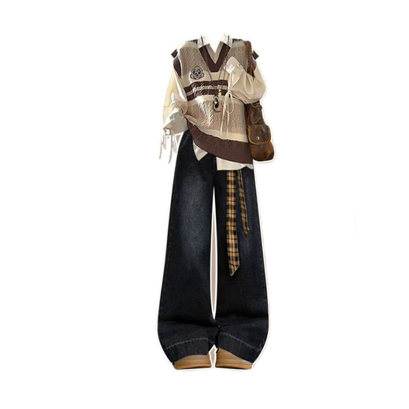 Women Fashion Jeans Top - Mode Vrouwen Set Herfst/Winter Nieuwe Koreaanse
