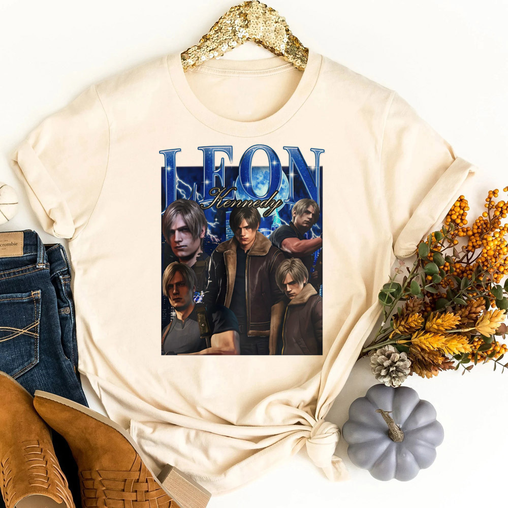 Women Fashion 80S - Leon Kennedy t-shirt vrouwelijke Koreaanse mode