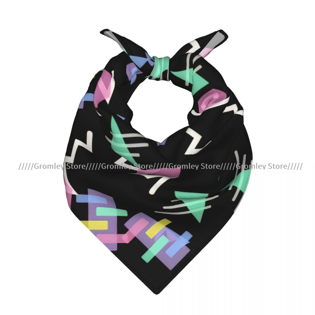 Women Fashion 80S - Vierkante sjaal dames hipster abstracte retro