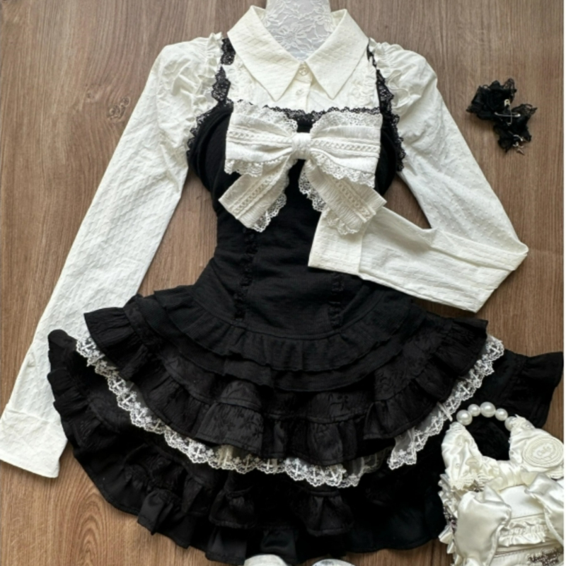 Women Fashion Japan - Y2k Esthetische Lolita Stijl 3-delige Set