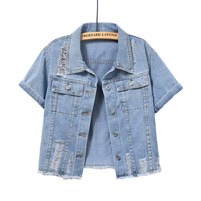 Women'S Fashion Jackets Amazon - Lichtgekleurd kort denim jack met korte