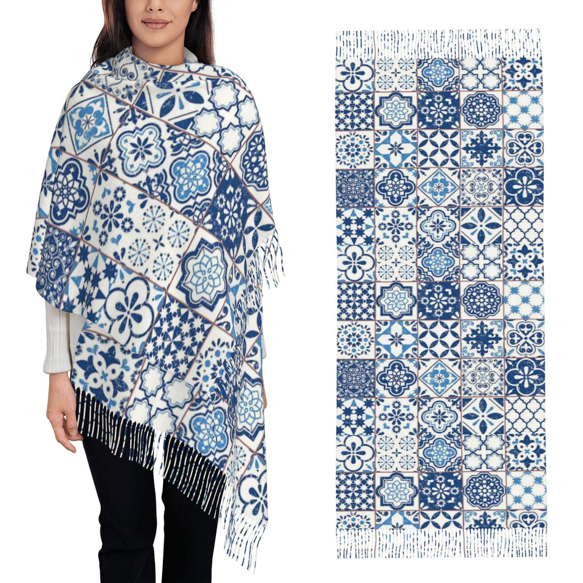 Women'S Fashion Portugal - Blauw Portugese Tegel Portugal Azulejo Bloem
