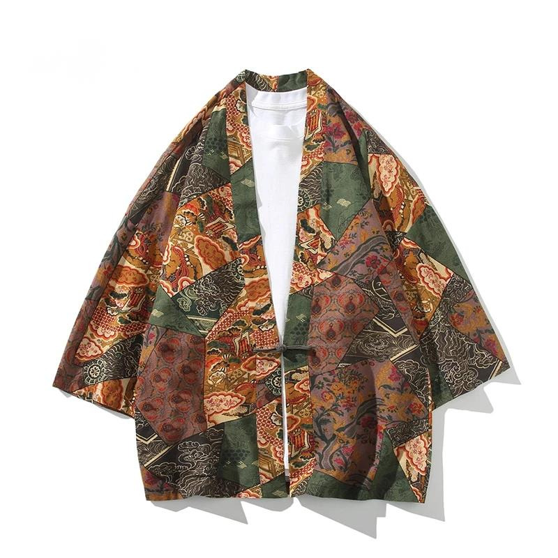 Women Fashion Blouse - Etnische stijl print yukata mannen vrouwen