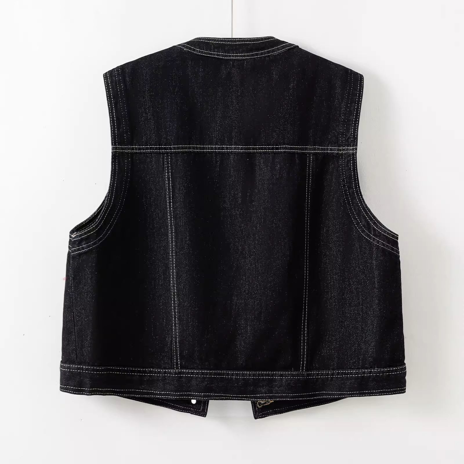 Dames Denim Vest O-hals Mouwlo - Women Fashion Jeans Top recensie en prijs