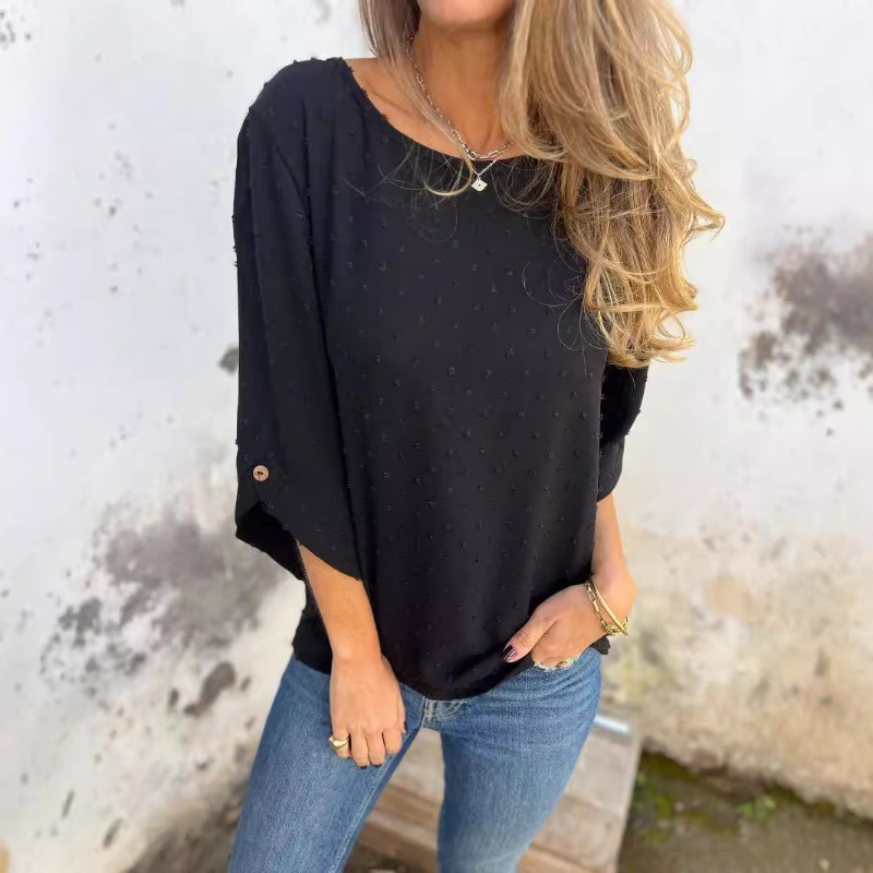 Dames Swiss Dot Jacquard Blous - Women Fashion Blouse recensie en prijs