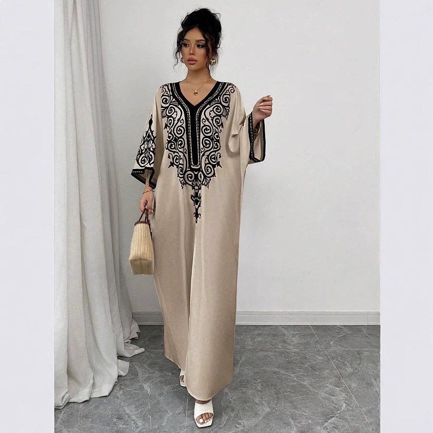 Maxi-jurk met V-hals en bloeme - Maxi Dress Boho recensie en prijs