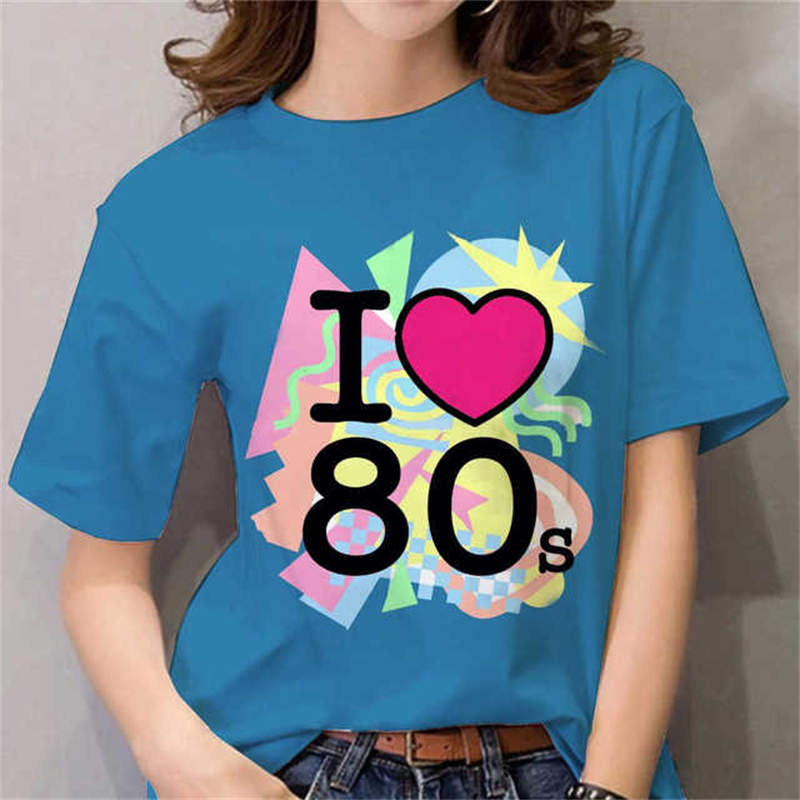80s Dames T-shirt Vrouwelijke  - Women Fashion 80S recensie en prijs