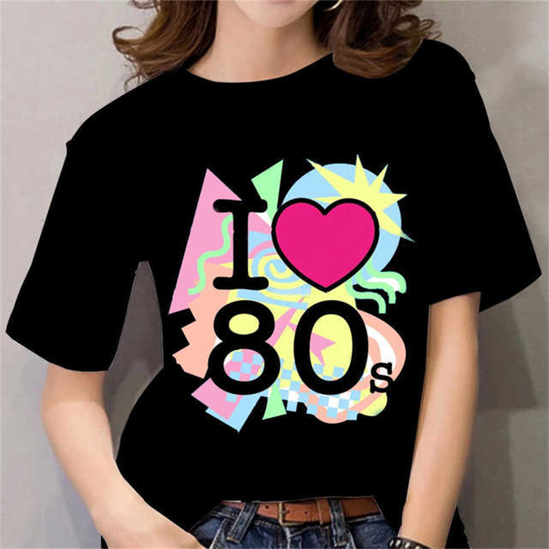 80s Dames T-shirt Vrouwelijke  - Women Fashion 80S recensie en prijs