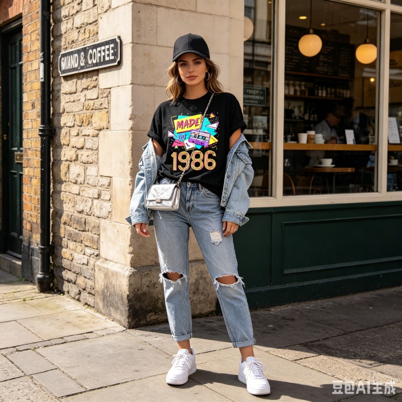 Dames Heren Retro jaren 80 Gra - Women Fashion 80S recensie en prijs