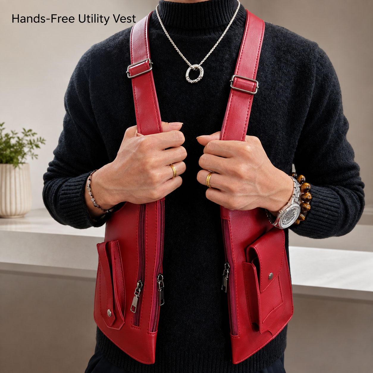 Leren Vesttas Heren Dames Util - Women'S Fashion Utility Vest recensie en prijs